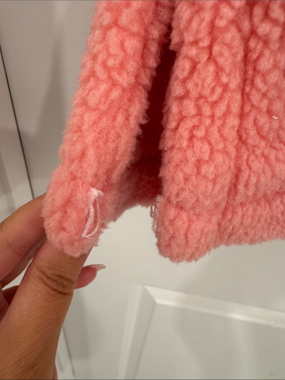 Coral Teddy Sherpa Jacket Vest - Soft Plush Layer - Picture 3 of 5